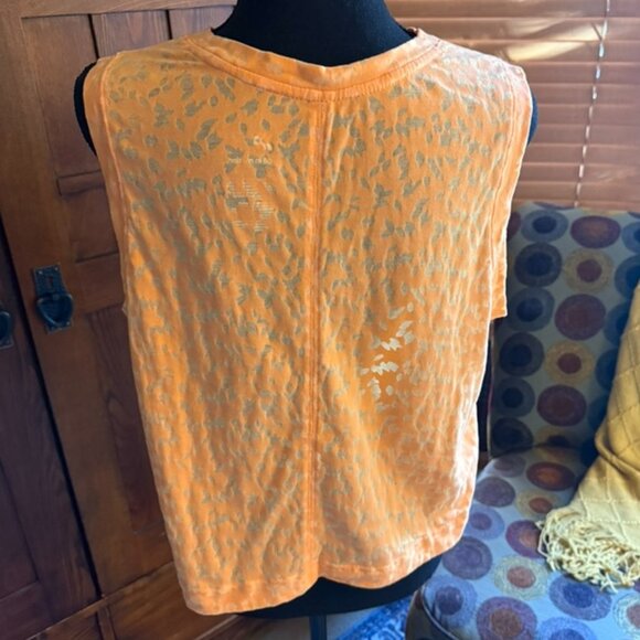 all in motion Burnout Orange Crop Tank Top, Size Large - Picture 5 of 8